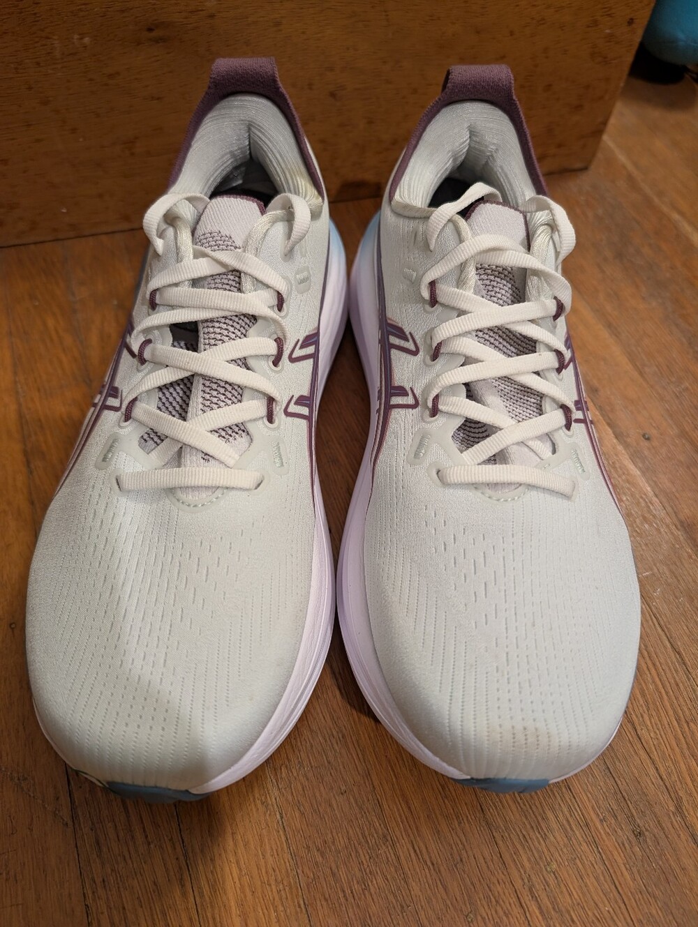 Asics Gel Nimbus 28, Women's 10, White W Blue & Purple